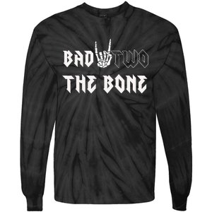 Bad Two The Bone Birthday 2nd 2 Years Old Birthday Boy Girl Tie-Dye Long Sleeve Shirt