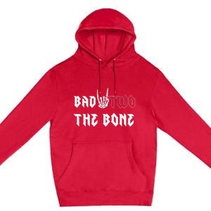 Bad Two The Bone Birthday 2nd 2 Years Old Birthday Boy Girl Premium Pullover Hoodie