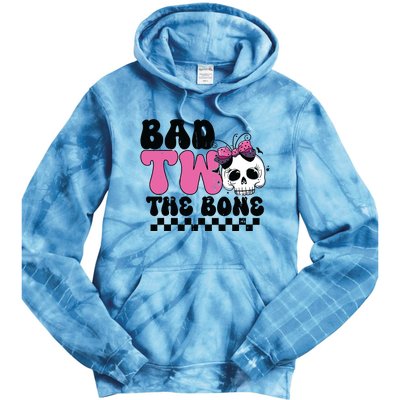 Bad Two The Bone Birthday 2nd Halloween Birthday Tie Dye Hoodie