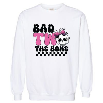 Bad Two The Bone Birthday 2nd Halloween Birthday Garment-Dyed Sweatshirt