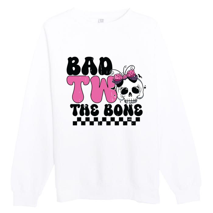 Bad Two The Bone Birthday 2nd Halloween Birthday Premium Crewneck Sweatshirt