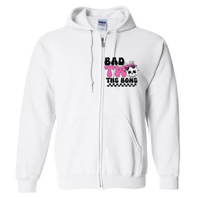 Bad Two The Bone Birthday 2nd Halloween Birthday Full Zip Hoodie