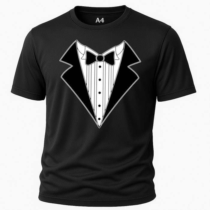 Black Tux Tuxedo boy retro Cooling Performance Crew T-Shirt