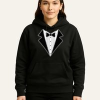 Black Tux Tuxedo boy retro Hoodie