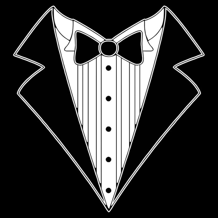 Black Tux Tuxedo boy retro Flat Bill Trucker Hat