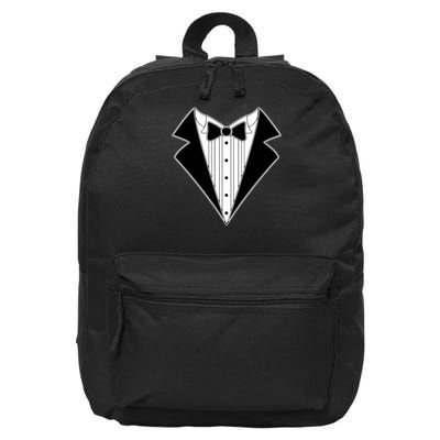 Black Tux Tuxedo boy retro 16 in Basic Backpack