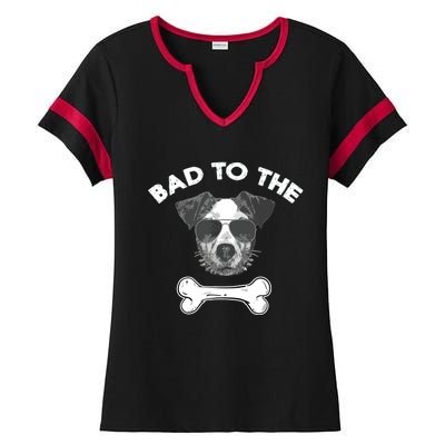 Bad To The Bone Funny Jack Russell Terrier Ladies Halftime Notch Neck Tee