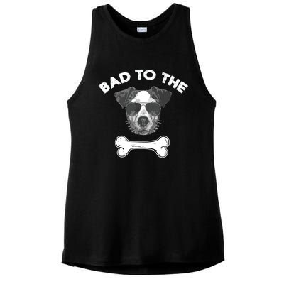 Bad To The Bone Funny Jack Russell Terrier Ladies PosiCharge Tri-Blend Wicking Tank