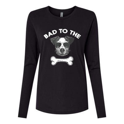 Bad To The Bone Funny Jack Russell Terrier Womens Cotton Relaxed Long Sleeve T-Shirt