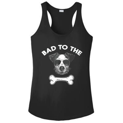 Bad To The Bone Funny Jack Russell Terrier Ladies PosiCharge Competitor Racerback Tank