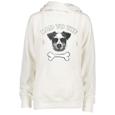 Bad To The Bone Funny Jack Russell Terrier Womens Funnel Neck Pullover Hood