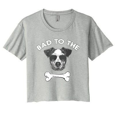 Bad To The Bone Funny Jack Russell Terrier Women's Crop Top Tee