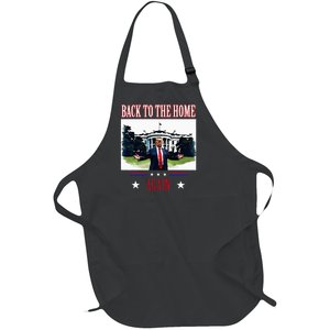 Back To The Home Again Trump Won Get Over It 2024 Full-Length Apron With Pockets