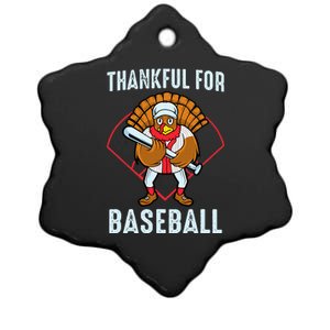 Baseball Turkey Thanksgiving Design Ceramic Star Ornament