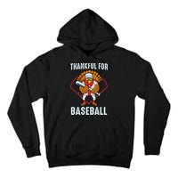 Baseball Turkey Thanksgiving Design Tall Hoodie