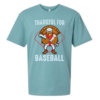 Baseball Turkey Thanksgiving Design Sueded Cloud Jersey T-Shirt