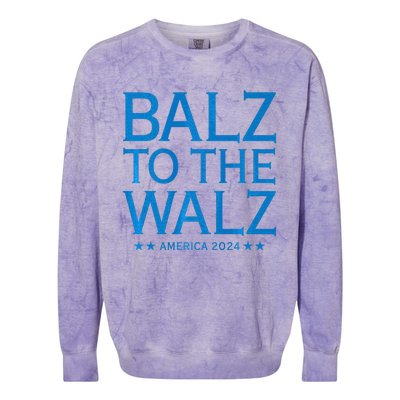 Balz To The Walz Harris Walz 2024 Colorblast Crewneck Sweatshirt