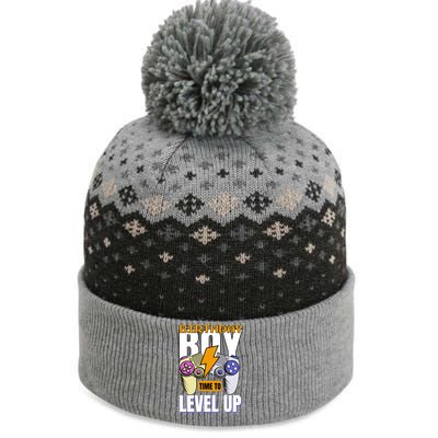 Birthday Time To Level Up Video Game Birthday Gamer Gift The Baniff Cuffed Pom Beanie