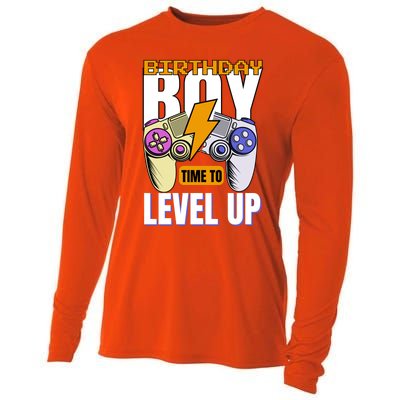 Birthday Time To Level Up Video Game Birthday Gamer Gift Cooling Performance Long Sleeve Crew