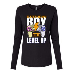 Birthday Time To Level Up Video Game Birthday Gamer Gift Womens Cotton Relaxed Long Sleeve T-Shirt