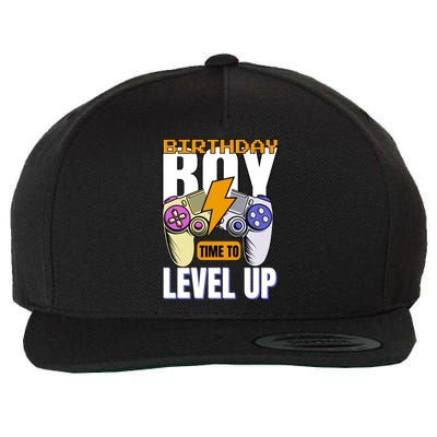 Birthday Time To Level Up Video Game Birthday Gamer Gift Wool Snapback Cap