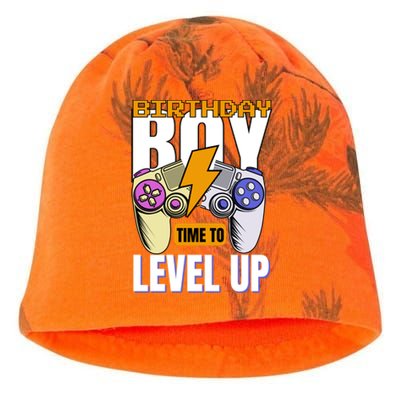 Birthday Time To Level Up Video Game Birthday Gamer Gift Kati - Camo Knit Beanie