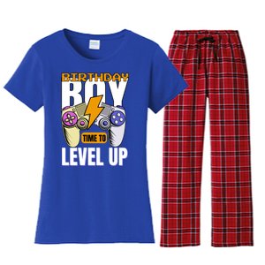 Birthday Time To Level Up Video Game Birthday Gamer Gift Women's Flannel Pajama Set