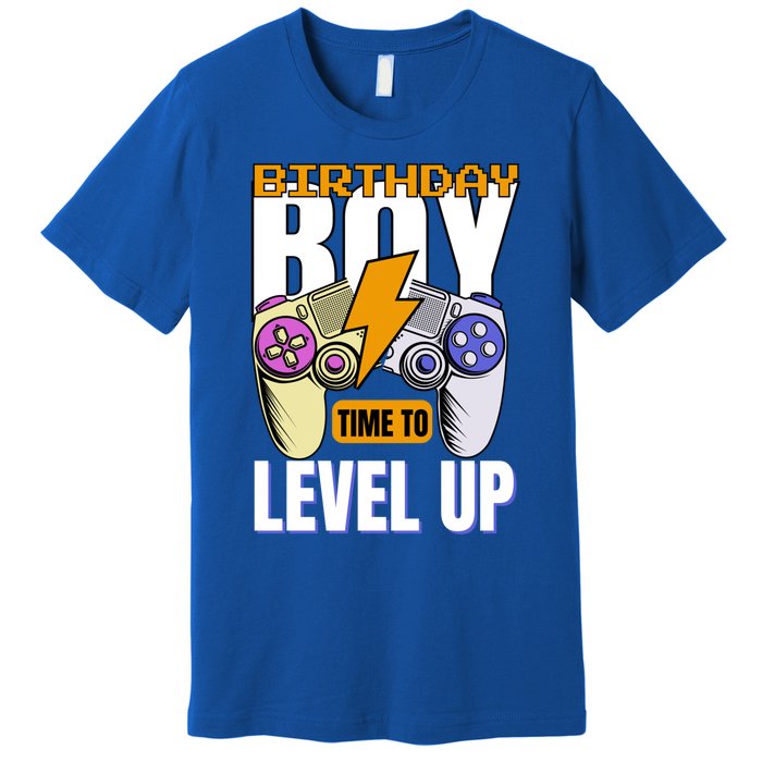 Birthday Time To Level Up Video Game Birthday Gamer Gift Premium T-Shirt