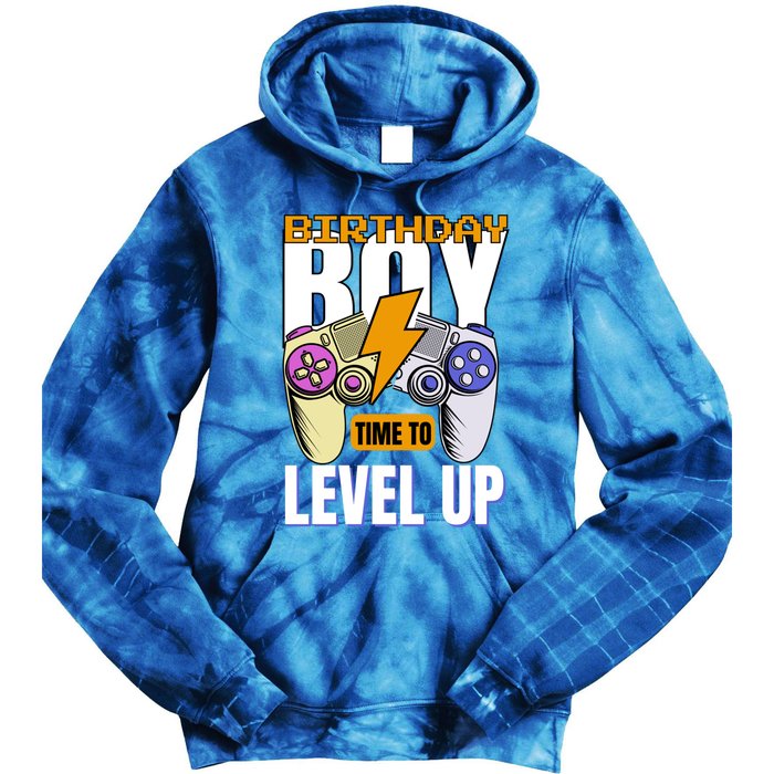 Birthday Time To Level Up Video Game Birthday Gamer Gift Tie Dye Hoodie