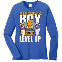 Birthday Time To Level Up Video Game Birthday Gamer Gift Ladies Long Sleeve Shirt