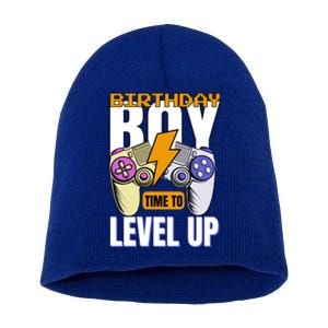 Birthday Time To Level Up Video Game Birthday Gamer Gift Short Acrylic Beanie