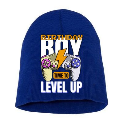 Birthday Time To Level Up Video Game Birthday Gamer Gift Short Acrylic Beanie