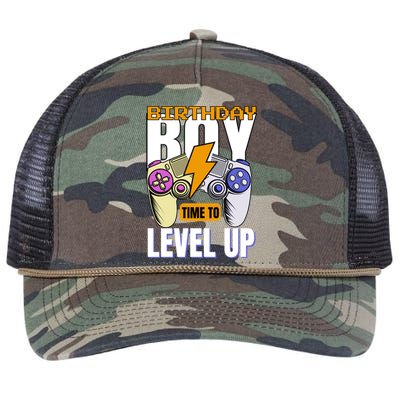 Birthday Time To Level Up Video Game Birthday Gamer Gift Retro Rope Trucker Hat Cap