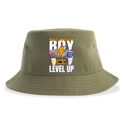 Birthday Time To Level Up Video Game Birthday Gamer Gift Sustainable Bucket Hat