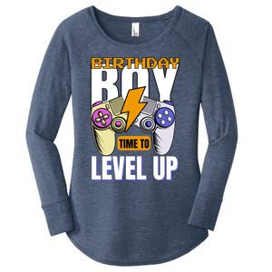 Birthday Time To Level Up Video Game Birthday Gamer Gift Women's Perfect Tri Tunic Long Sleeve Shirt