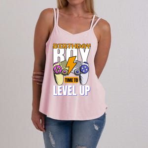 Birthday Time To Level Up Video Game Birthday Gamer Gift Women's Strappy Tank