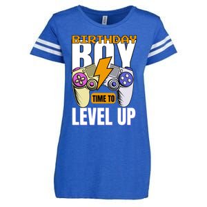 Birthday Time To Level Up Video Game Birthday Gamer Gift Enza Ladies Jersey Football T-Shirt