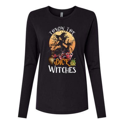 Bunco Throw The Dice Witches Bunco Game Lover Halloween Womens Cotton Relaxed Long Sleeve T-Shirt