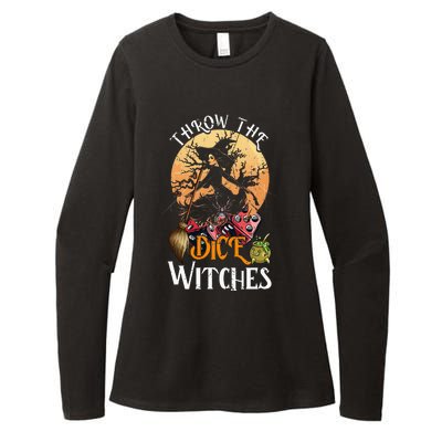 Bunco Throw The Dice Witches Bunco Game Lover Halloween Womens CVC Long Sleeve Shirt