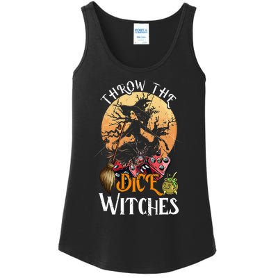 Bunco Throw The Dice Witches Bunco Game Lover Halloween Ladies Essential Tank