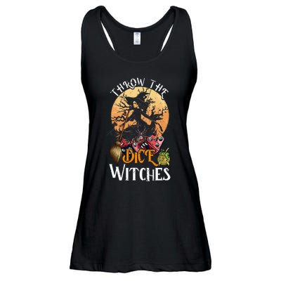 Bunco Throw The Dice Witches Bunco Game Lover Halloween Ladies Essential Flowy Tank