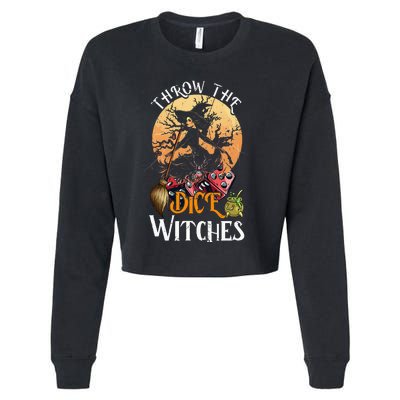 Bunco Throw The Dice Witches Bunco Game Lover Halloween Cropped Pullover Crew