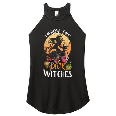 Bunco Throw The Dice Witches Bunco Game Lover Halloween Women's Perfect Tri Rocker Tank