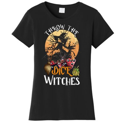 Bunco Throw The Dice Witches Bunco Game Lover Halloween Women's T-Shirt