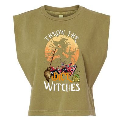 Bunco Throw The Dice Witches Bunco Game Lover Halloween Garment-Dyed Women's Muscle Tee