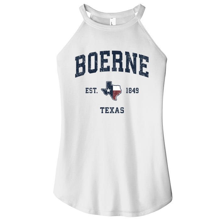 Boerne Texas Tx Vintage State Flag Sports Women’s Perfect Tri Rocker Tank