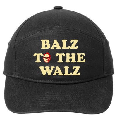 Balz To The Walz Harris Walz 47 President 24 Election 7-Panel Snapback Hat