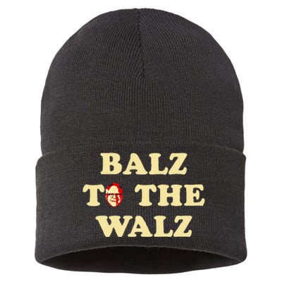 Balz To The Walz Harris Walz 47 President 24 Election Sustainable Knit Beanie