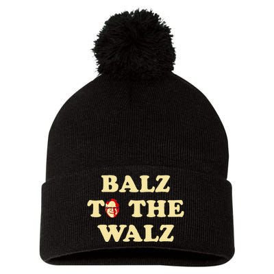 Balz To The Walz Harris Walz 47 President 24 Election Pom Pom 12in Knit Beanie