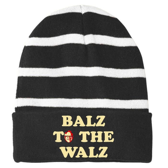 Balz To The Walz Harris Walz 47 President 24 Election Striped Beanie with Solid Band